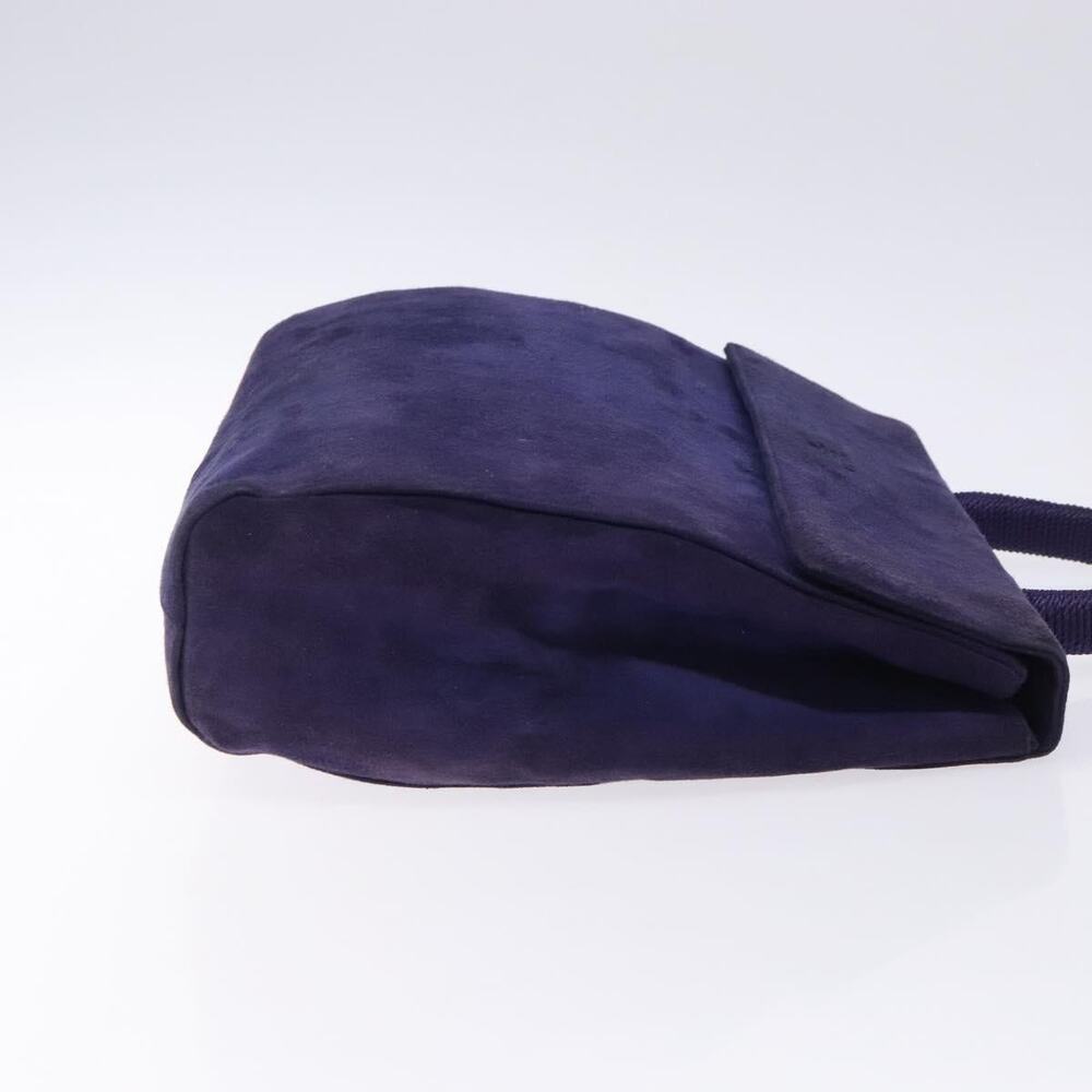 PRADA Hand Bag Suede Purple Gold - Picture 4 of 12